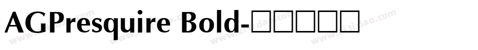 AGPresquire Bold字体转换